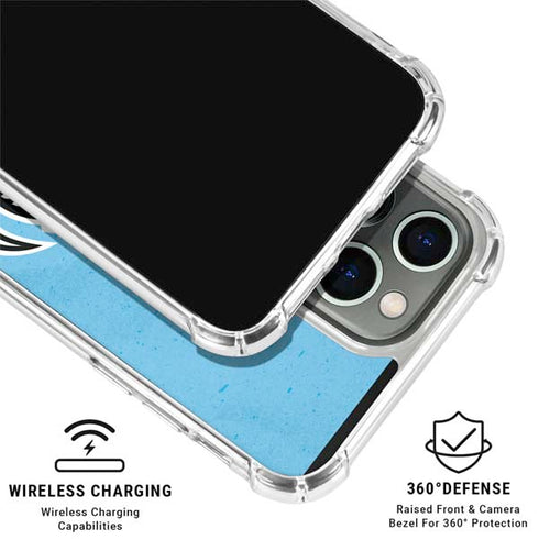 NHL Utah Mammoth Distressed Blue iPhone 15 Pro Clear Case
